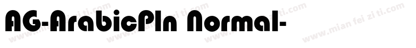 AG-ArabicPln Normal字体转换